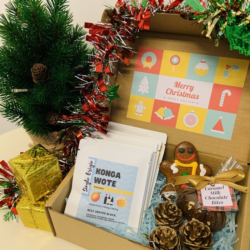 Christmas Gift Set D - Coffee + Cookie + Choco