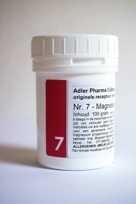 Adler Schüssler Celzout nr. 7 Magnesium phosphoricum 100 gram