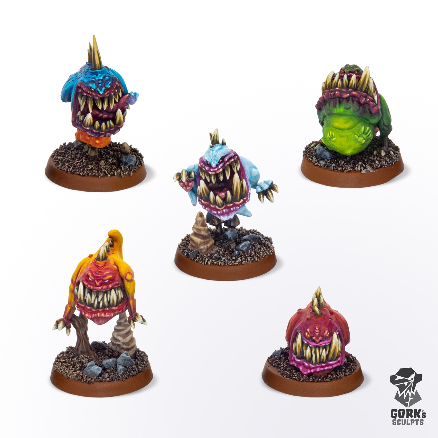 5 small cave monsters - Printed