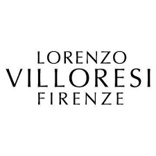 schwarzes Logo mit Schriftzug ,,Lorenzo Villoresi Firenze"