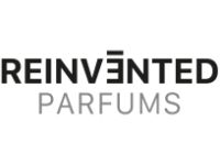 schwarzes Logo mit Schriftzug ,,reinvented" und hellgrau ,,parfums"