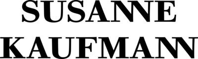 schwarzes Logo mit Schriftzug ,,Suzanne Kaufmann"