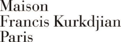 schwarzes Logo mit Schriftzug ,,Maison Francis Kurkdjian"