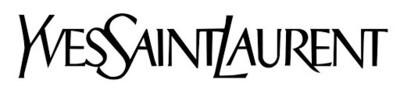 schwarzes Logo mit Schriftzug ,,Yves Saint Laurent"