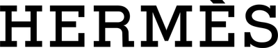 schwarzes Logo mit Schriftzug ,,Hermès"