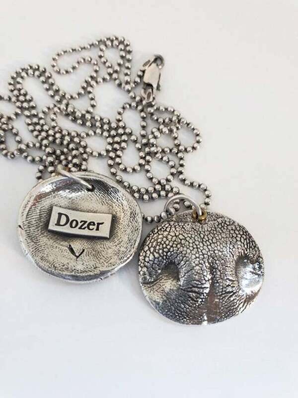 Nose Print  in 3D Sterling Silver from your pet
