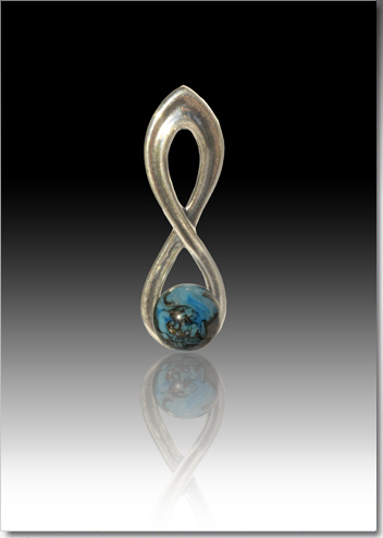 Harmony Pendant with Glass Pearl made with Ashes