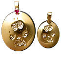 Paw and Nose Print Jewelry in Sterling Silver and 14K Gold
