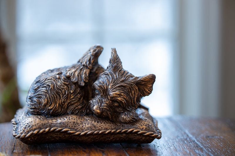 Yorkie Angel Dog urn