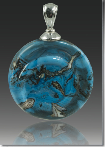 Helix Handblown Glass Pendant With Cremains