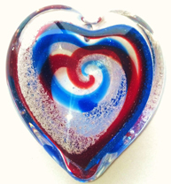 Hearts and Orbs With Cremains in Hand Blown Glass Crystal