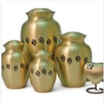 Classic Paws Urns in Bronze, Pewter, Slate and Raku