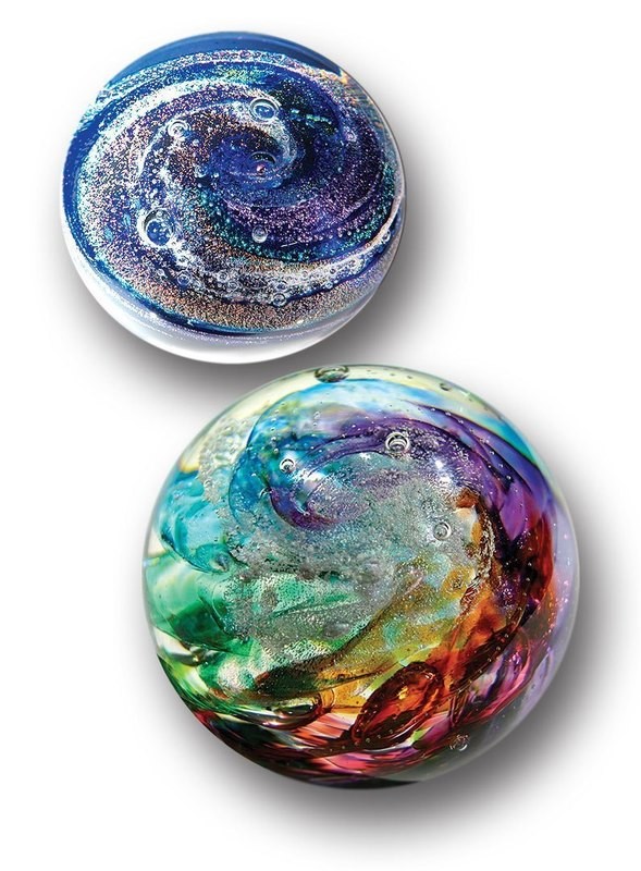Sphere Hand Blown Crystal Memorials