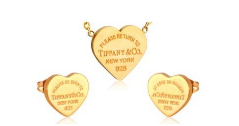 Stainless Steel Tiffany Heart Earrings