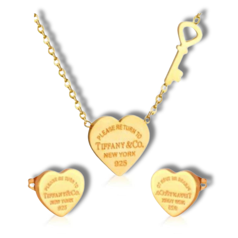 Stainless Steel Tiffany Heart Earrings