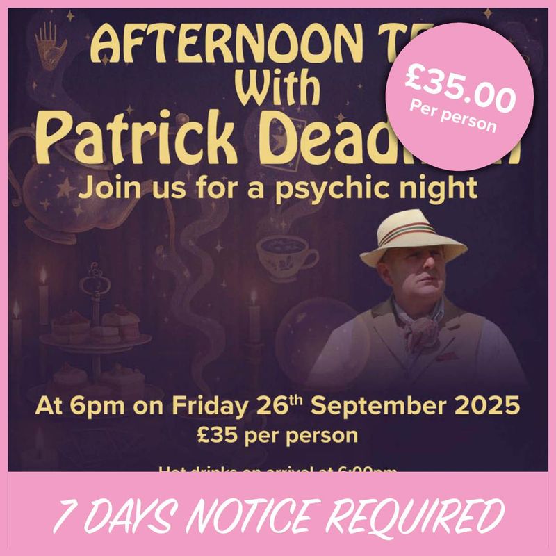 Partick Deadman Psychic Afternoon Tea Deposit