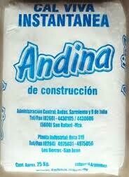 Cal Viva molida Andina x 25 kg
