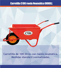 Carretilla Duroll x 100 lt reforzada