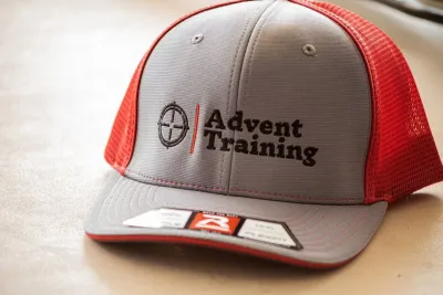 Advent Training Charcoal/ Red Split R-Flex Hat L/XL