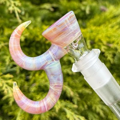 Gump Glass Double Horn Bowl 14mm 3 Hole - (D)