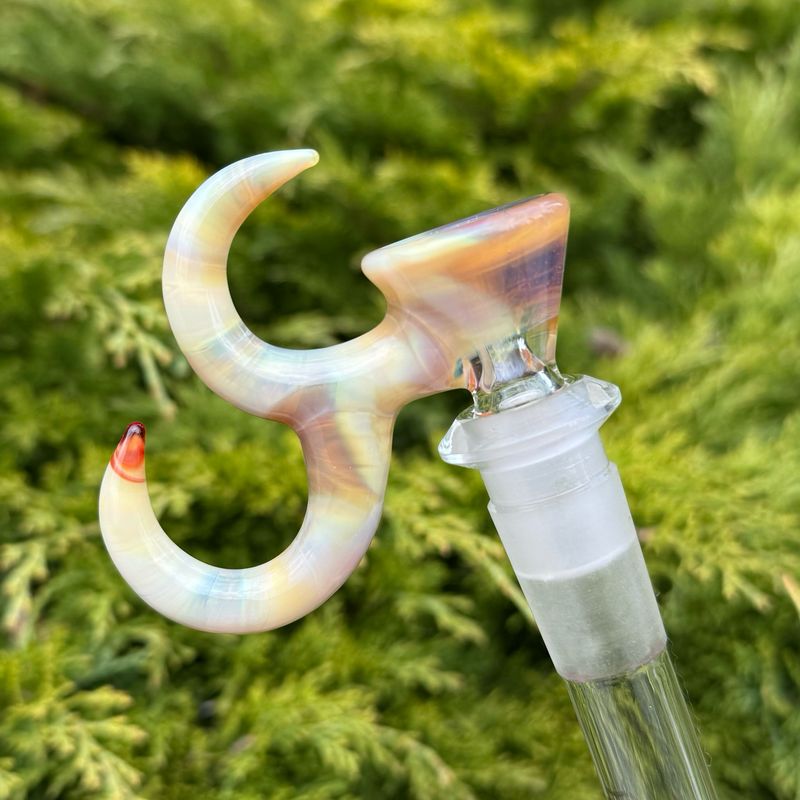 Gump Glass Double Horn Bowl 14mm 1 Hole - (A)