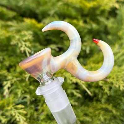 Gump Glass Double Horn Bowl 14mm 1 Hole - (A)