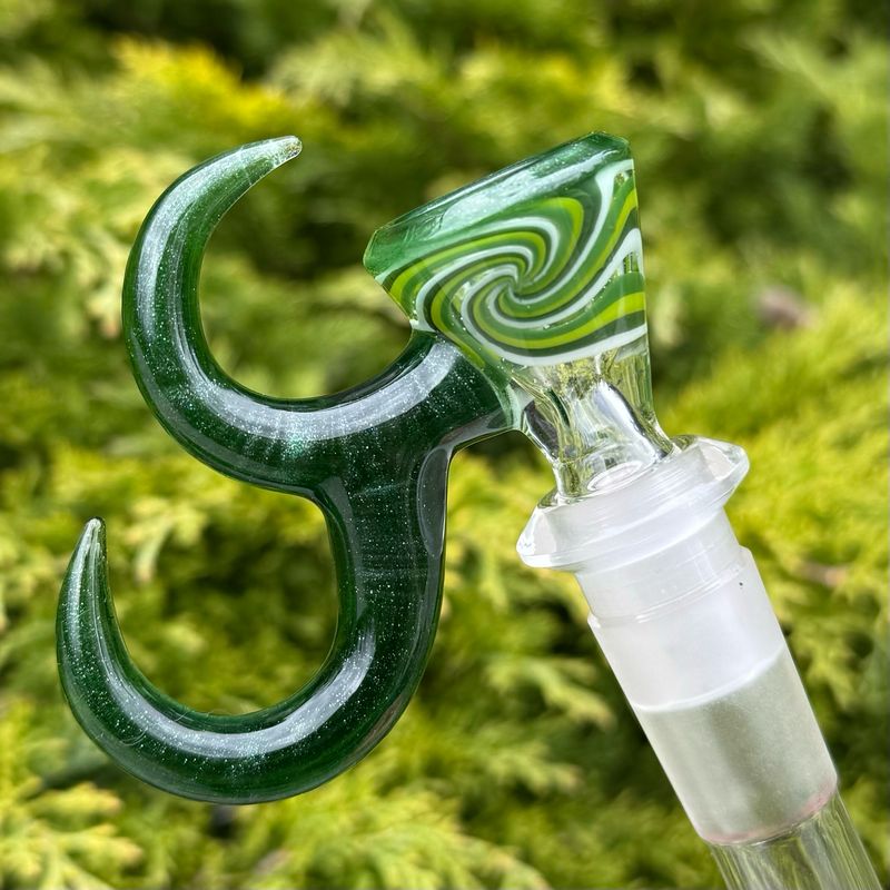 Gump Glass 1/1 Double Horn Bowl 14mm 1 Hole - (K)