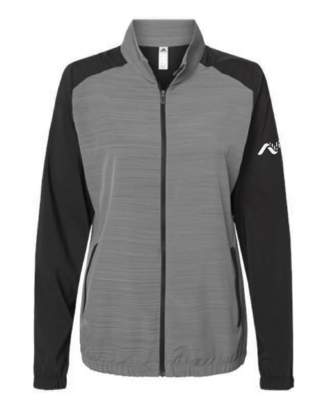 Adidas Ladies Heather Block Full Zip Wind Jacket