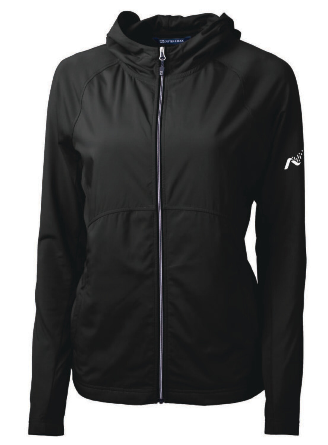 Cutter &amp; Buck Adapt Eco Knit Hybrid Recycled Womens Full Zip Jacket, Colour: Black