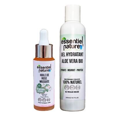 Pack rose musqué et aloe vera Pack rose musqué et aloe vera