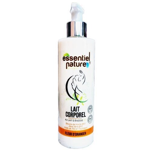 Lait corporel hydratant au lait d'ânesse bio FLEUR D'ORANGER