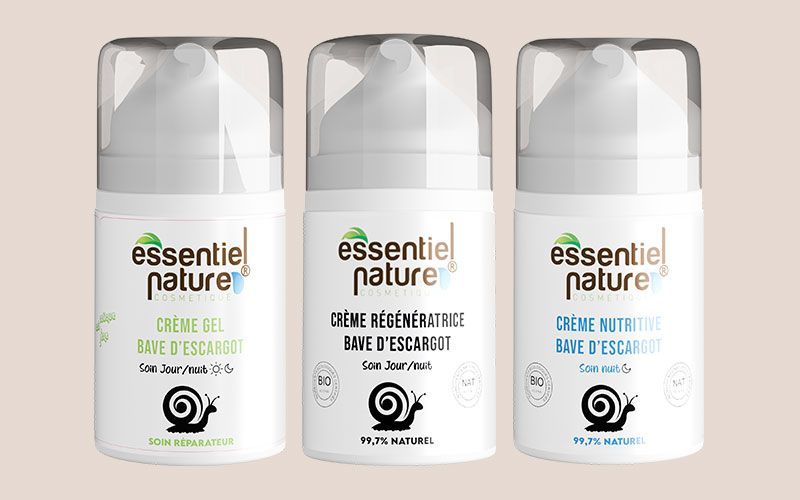 Routine : Crème gel + Crème de Jour + Crème de Nuit à la bave d'escargot