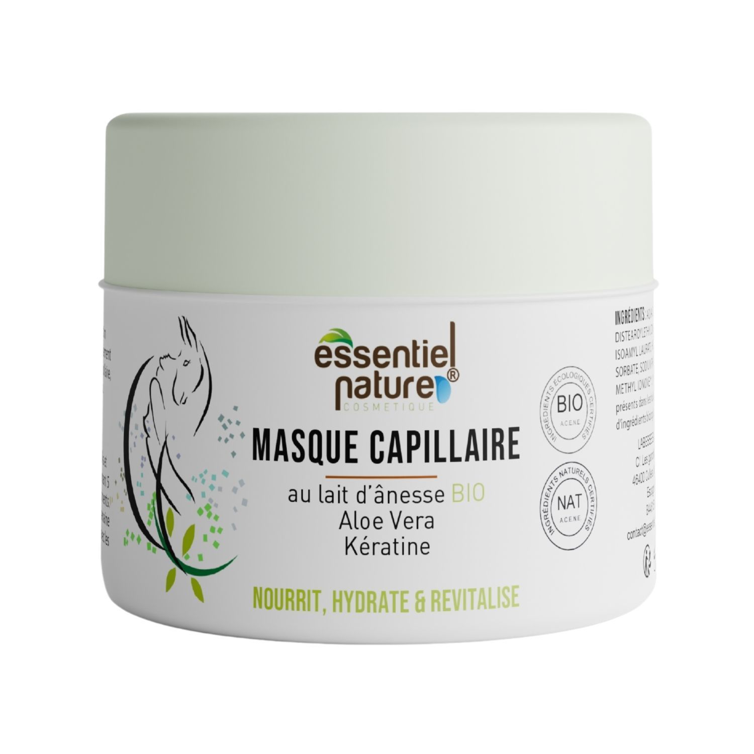 Masque capillaire au Lait d’ânesse Bio - Pour des cheveux doux, forts et sublimés