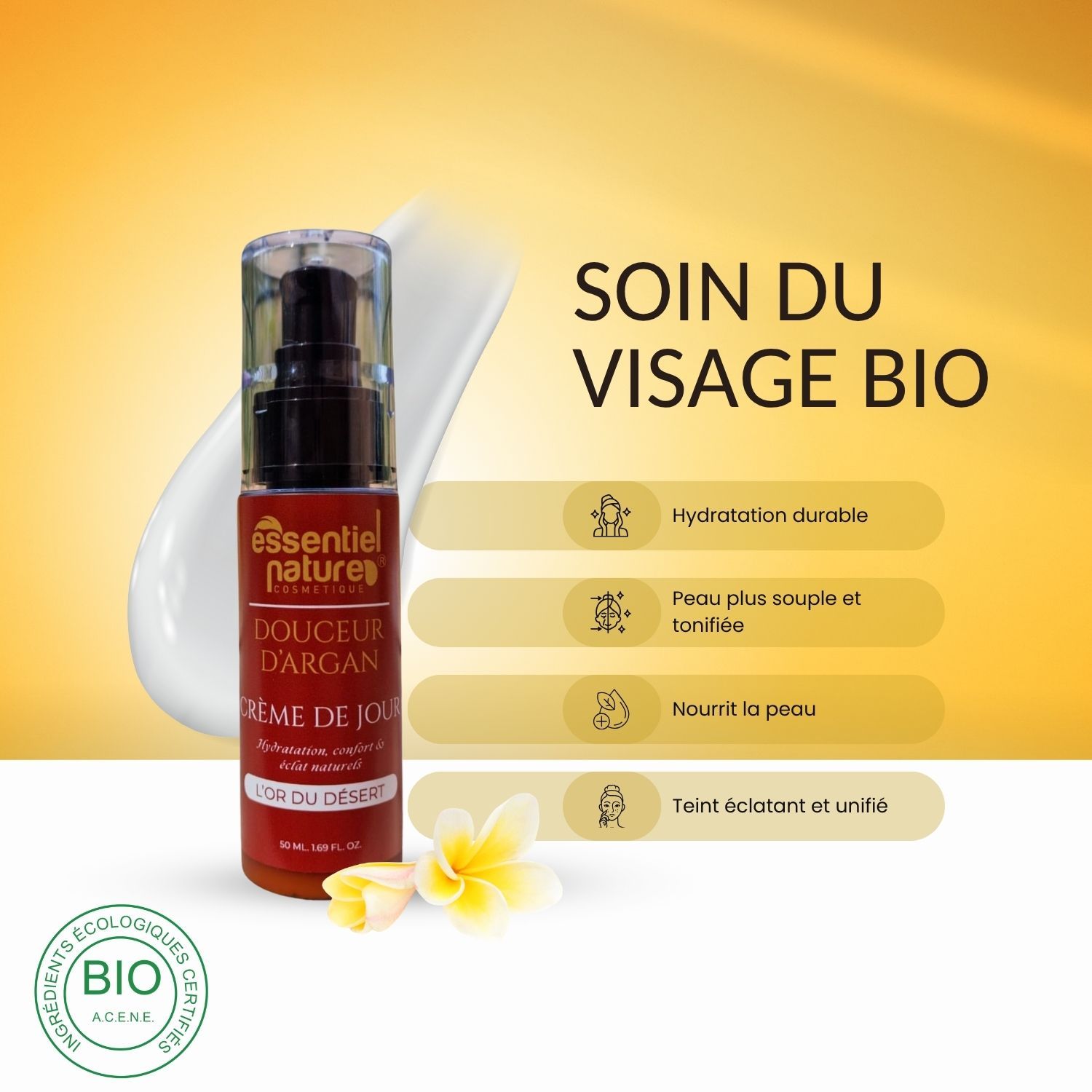 Crème de Jour Bio à l’Huile d’Argan