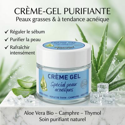 Aloe Vera Gel-Creme  Fr fettige Haut