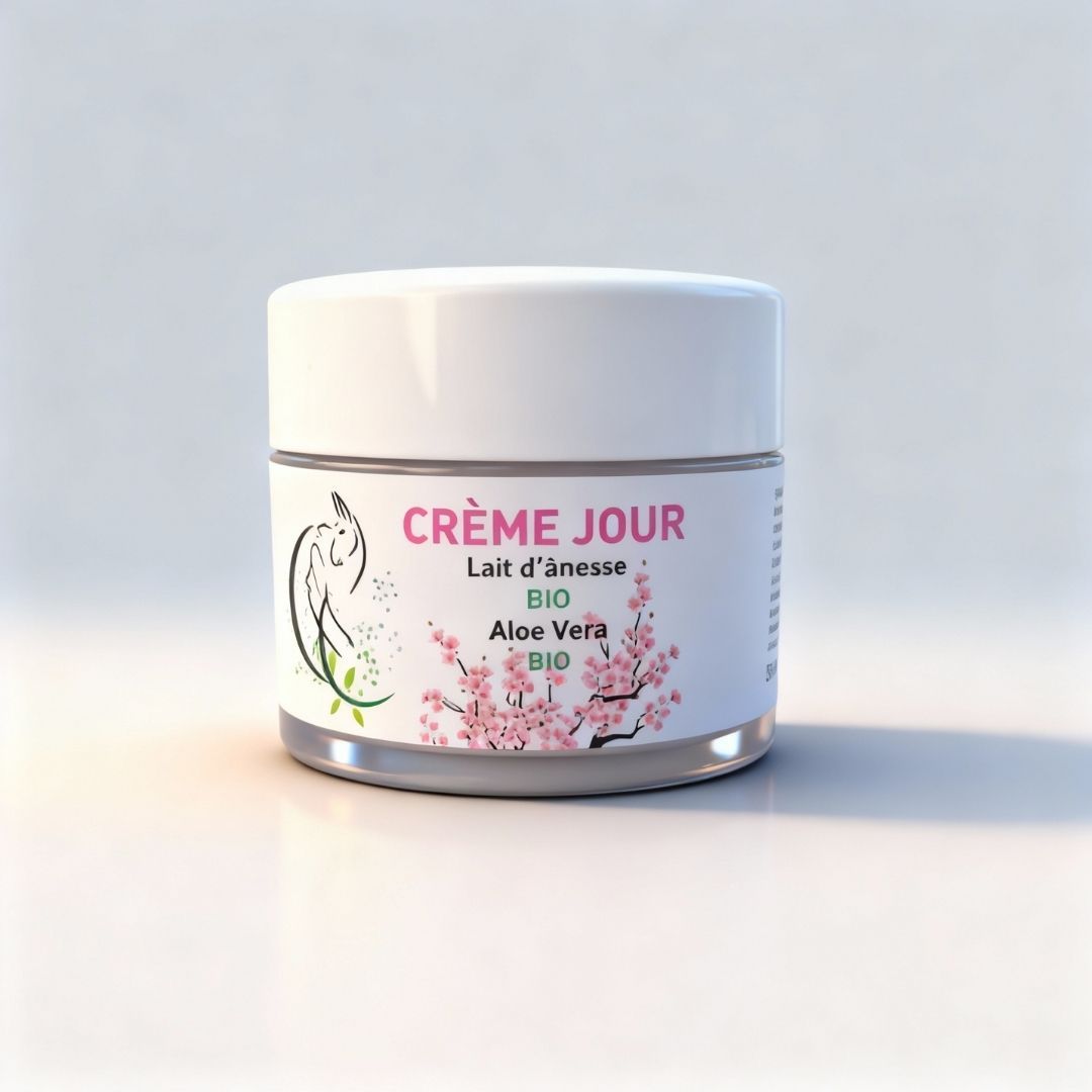 Crème de Jour au Lait d’Ânesse Bio – Fleur de Cerisier