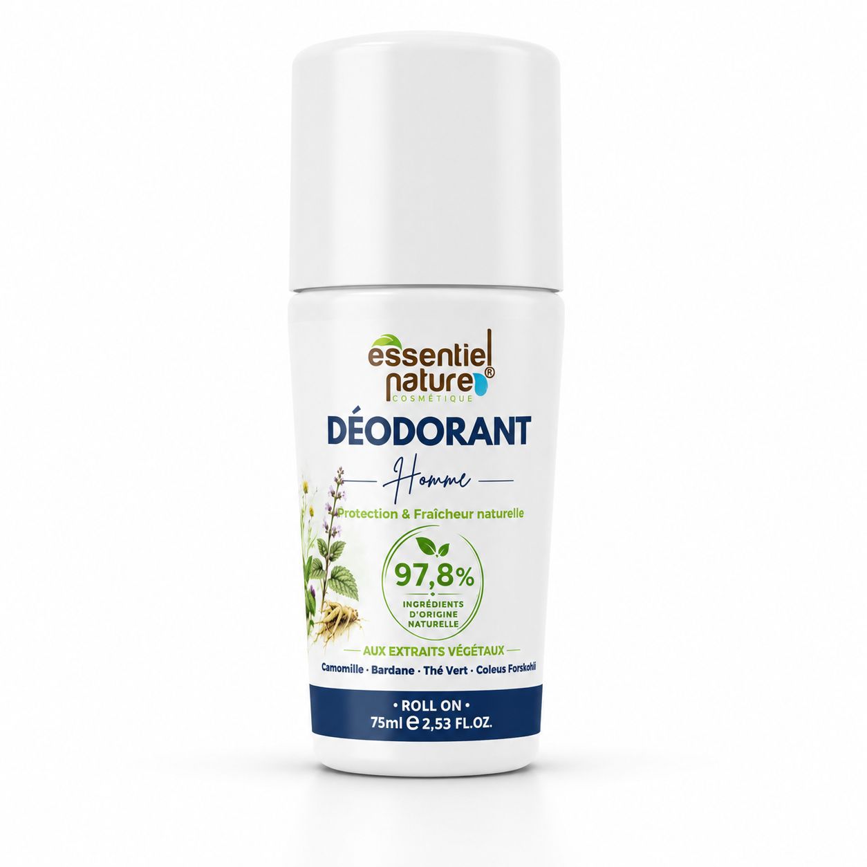 Déodorant Naturel Homme Roll-On 75 ml Déodorant Naturel Homme Roll-On 75 ml