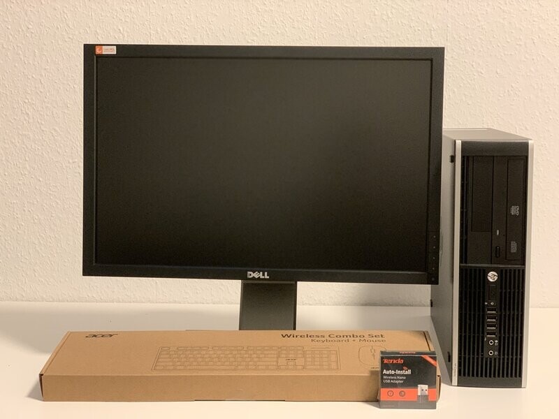 PC System  HP 8300 SFF 8GB RAM 160GB SSD  Dell 22" Monitor WLAN
