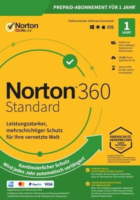 Norton Security 360 Standard 1 Jahr 1 Gerät -kein ABO-