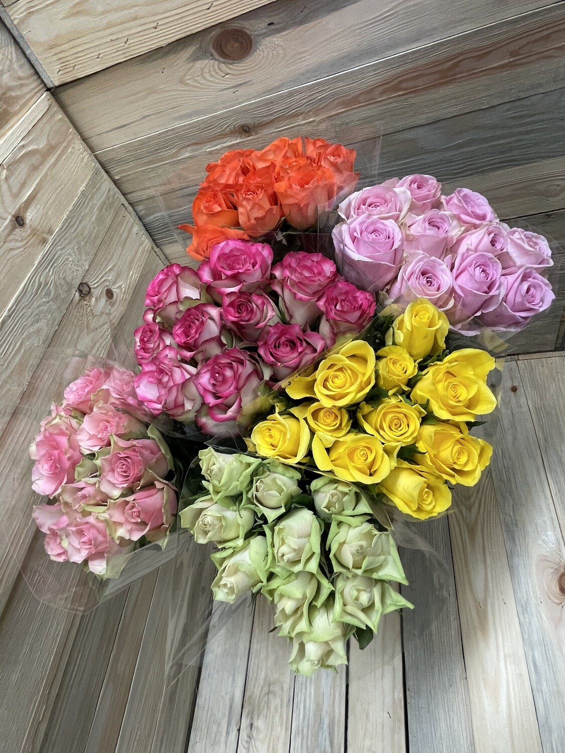 Bouquet de roses divers 10 pièces