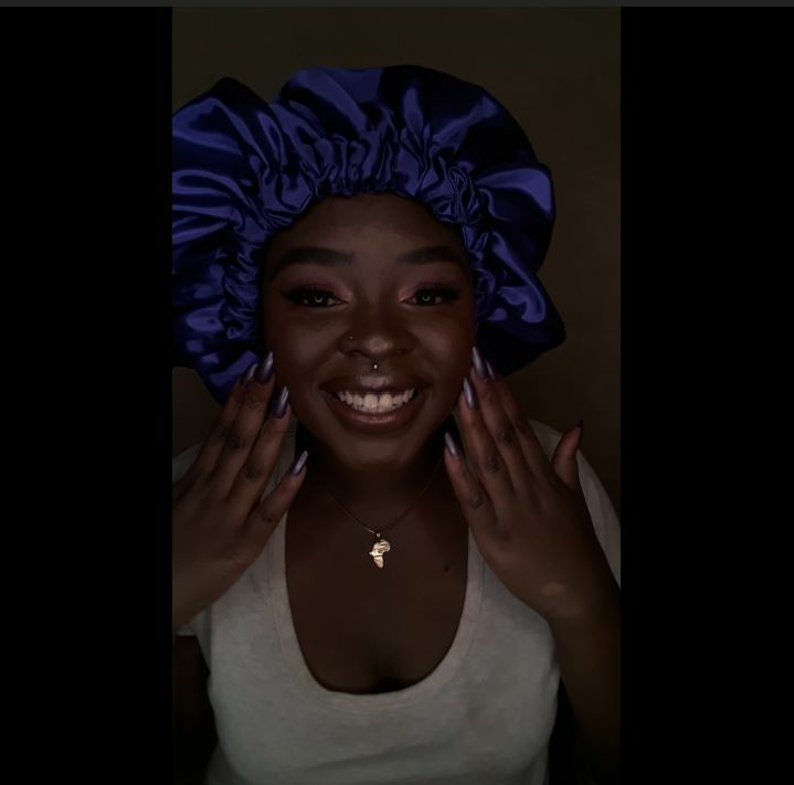 PURPLE XXL SATIN BONNETS
