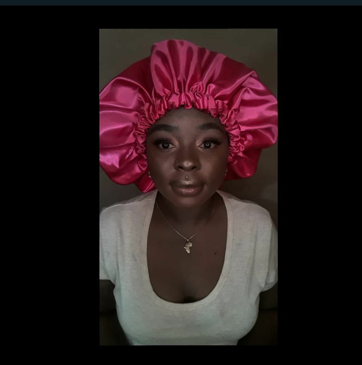 PINK XXL SATIN BONNET