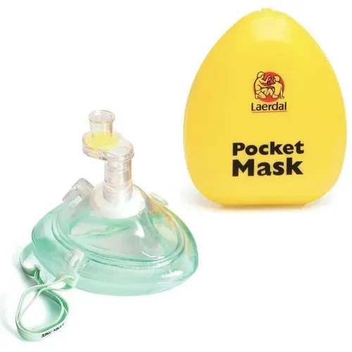 Munn til munn Pocket maske m/ oksygenventil