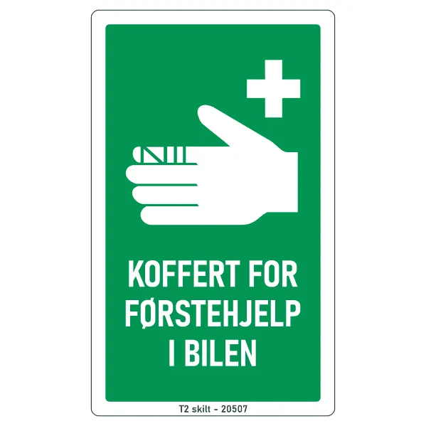 Klistremerke Førstehjelp i bil
