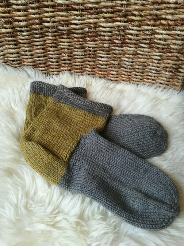Chaussettes romaines gris/vert T 43-45