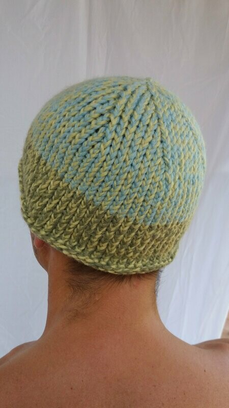 Bonnet romain bleu/vert (taille M)