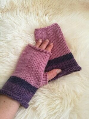 Mitaines rose/violet (taille M)