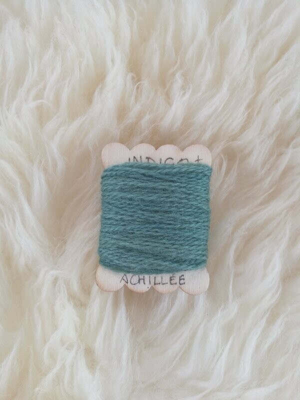 Fil de laine fin, Vert-bleu / 14