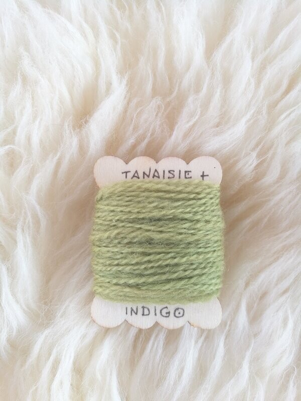 Fil de laine fin,  Vert anis / 17