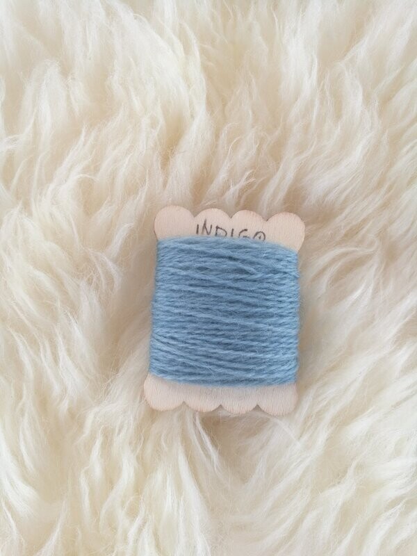 fil de laine fin, Bleu ciel /11